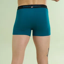damensch Feel Mint Combed Cotton Blue Solid Men Trunk image 5