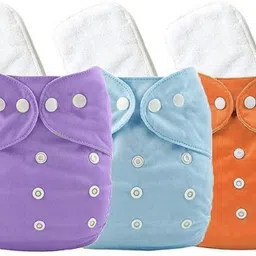 jaydison Reusable Diaper Reuse Nappy Cloth Diaper & White Insert 5 Layer (0-24 m) jd02jay image 1