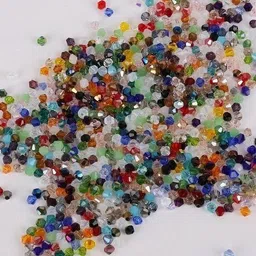 crafts haveli Unique Craft DIY Multicolor 100Pcs 4mm Crystal Austria Faceted Loose Spac image 2
