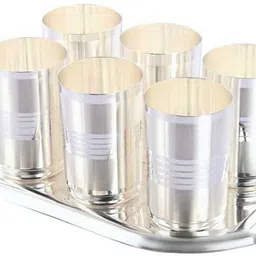 ojas Disco Tray With Six Ditto Glass (B) (7PCS/GT63) Glass, Tray Serving Set-picture-34