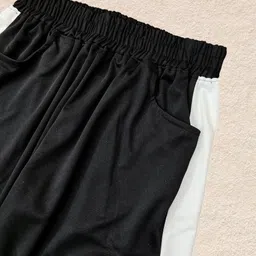 hastivouge Men Night Suit Set Black Colorblock image 3