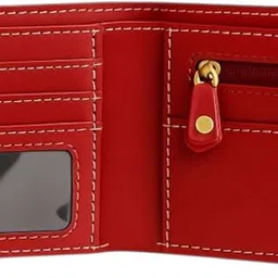 stario mark Men & Women Red Genuine Leather Wallet image 2