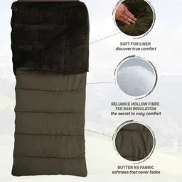 mosco Light Weight Warm & Cold Weather XL Size 210"cm x 80"cm x 60"cm 100% Air Proof Sleeping Bag image 2