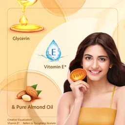 vivel Glycerin Bathing Bar Soap with Pure Almond Oil & Vitamin E image 2