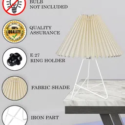 glowhere Tripod Base Table Lamp for Bedroom, Living Room & Study | Warm Light Modern Desk Table Lamp image 5