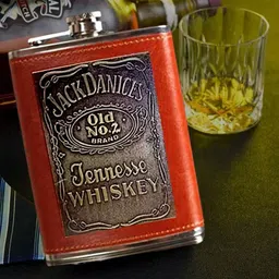 http Brown Hip Flask Stainless Steel Hip Flask image 3