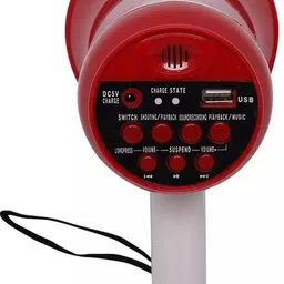 ms pro Portable Handheld Megaphone Loudspeaker with Siren and Adjustable Volume Control Indoor PA System image 4