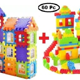 arizon 2 in 1 Combo of 60 Pcs DIY Building Blocks and 50 Pcs Home construction Blocks-picture-49