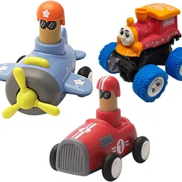 vaniha Unbreakable Four-Wheel Drive Friction Powered Diecast Toy Set-S15 image 1