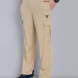 go devil Men Printed Beige Track Pants image 5