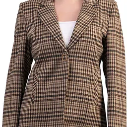 twenty me Women Checkered Single Breasted Casual Blazer-picture-16