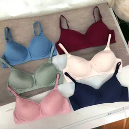 mrs queen Pack of 3 Women Sports Lightly Padded Bra-picture-26