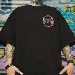 garmin Men Printed Round Neck Pure Cotton Black T-Shirt image 3