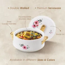 nayasa Essenza 1500 Inner Stainless Steel Casserole Thermoware Casserole image 5