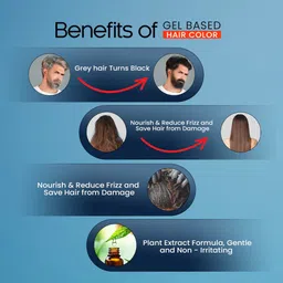 pro ads Fruit Vinegar Gel Hair Color 100% Grey Coverage Natural Black | 500ml x 2 _C_47 , Natural Black image 3