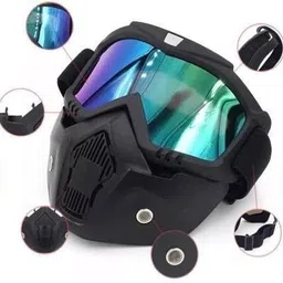 olsic Bike Riding Goggles Glasses Face Dust Mask With Detachable Motorcycle 25 Blowtorch, WeldingSafety Goggle-picture-20