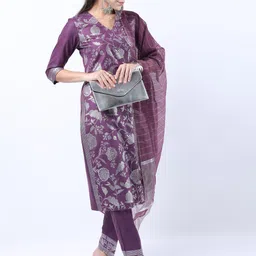 ketch Women Cotton Blend Kurta Pant Set image 1