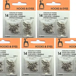 artonezt 70 Sets Pony Blouse Hook and Eye Fasteners for Sewing Clothing Dressmaking Hook Eye-picture-10