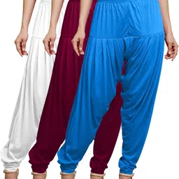 afra Cotton Blend Solid Patiala-picture-34