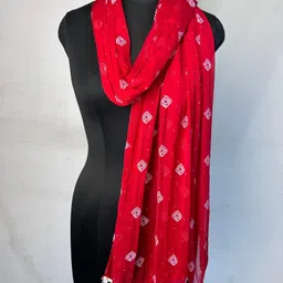 nayerang Chiffon Printed Red Women Dupatta image 3