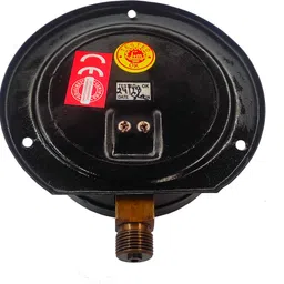 japsin 6" Compound Pressure Gauge -30 to 300 PSI, MS Body, Bottom Connection 3/8" Brass Ring Gauge image 5