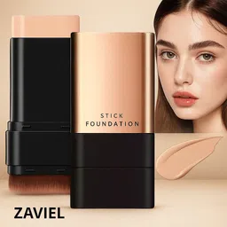 zaviel Luxury Korean 2 in 1 Foundation Stick with Brush 【Long-Lasting & Waterproof] Foundation-picture-16