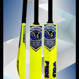 Wild Blue Sticker Black Grip Lemon Plastic Cricket Bat_B108-WP115_PK186 PVC/Plastic Cricket Bat For 9 - 11 Yrs-image-82