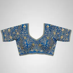 anugrah textile Embroidered Banarasi Lycra Blend, Chiffon Saree image 3