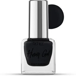 Hyper Gel Nail Paint Onyx Black | Chip Resisting Formula and High Shine Polish Onyx Black-image-4