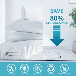 harvic Space Saver Clothes Storage Reusable Compression Bag 3M(60x80CM),3L(70x100CM) Travel Storage Vacuum Bags image 2