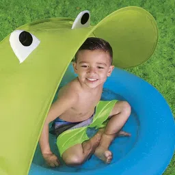 tiny tales Inflatable (IND*99) Fold Tent For Play Swimming Pool (Green) Inflatable Swimming Pool image 2