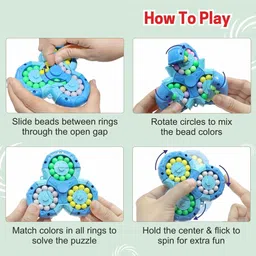 toyora Magic Bean Rotating Cube – Creative Puzzle & Stress Relief Fidget Toy for Kids image 3