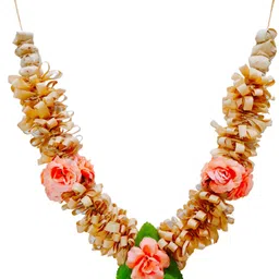 ayodhya bhakti Pink Sandalwood photo frame mala / Chandan Mala for photo frame Wood Choker Wooden Garland-picture-17