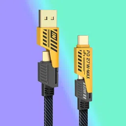 OSM 4-in-1 Cable 6 A 1 m METAL BRAIDED Ultra Fast 65W 4-in-1 Charging Cable | Type-C, Lightning, Type-A | Rapid Power-picture-28