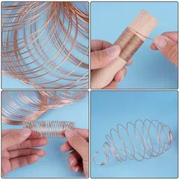 beadsnfashion Copper Plated Aluminium Wire, Art and Craft Colourful Wire for Jewellery Making, Flower Decoration and Floral Arrangement Copper 10 Mtrs, Size 1 mm image 5