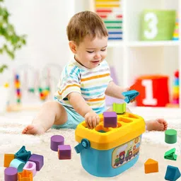joy maker 16 Alphabet & Shape Blocks Toys Kids & Baby Girl-Boy (Multicolor) image 5