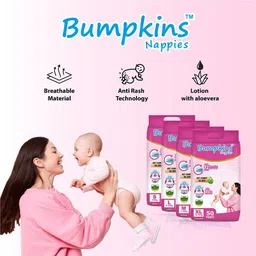 bumpkins Premium Fresh Baby Diapers Pants | Wetness Indicator | Upto 12 Hrs Absorption - S image 3