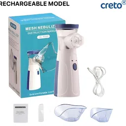 CRETO Mesh Nebulizer Rechargeable for Adults/Kids (Inbuilt Battery) Nebulizer-image-2