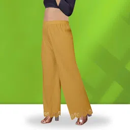 ecoundies Pack of 2 Women Straight Fit Multicolor Lycra Blend Trousers image 2