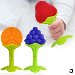 drisona' Fruits Shape Teethers for Baby, Baby Chew Toys & Mittens Teether image 5