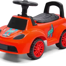 odelee Manual Push Beetle Racing Car For Kids With Front LED Light & Music Car Non Battery Operated Ride On-picture-14