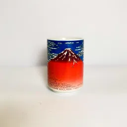 ichiyama Porcelain AKA FUJI Teacup (Yunomi) | 1 Porcelain Japanese Teacup (250 ml) |-picture-12