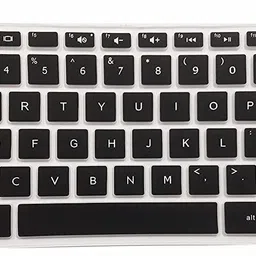 Saco Chiclet Keyboard Skin Protector Cover - Black Laptop Keyboard Skin image 1