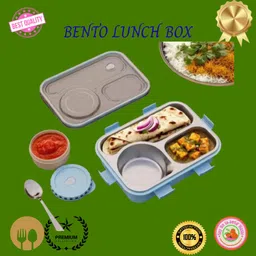 moira international Lunch Box for Kids Compartment Insulated Stainless Steel Tiffin Box for KID_L163 3 Containers Lunch Box image 1