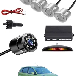 Car Parking Sensors - Set of 4 with Reverse Parking Camera (Silver)-106 Safety of Passengers/Car One Alarm Kit-2085 Parking Sensor-image-82