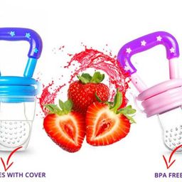 dhochak Food and Fruit Nibbler for Baby with Extra Silicon Mesh Infant Feeder Multicolor Soother-picture-7