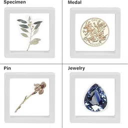 morel TRANSPARENT PE FILM JEWELRY STORAGE BOX 3D FLOATING DISPLAY FRAME. 9CM, 10 PCS MAKEUP Vanity Box image 4