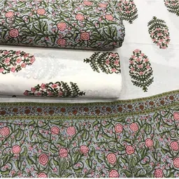 kwatchi Unstitched Pure Cotton Salwar Suit Material Floral Print image 2