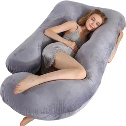wild mint ultra soft j shaped pillow Microfibre, Polyester Fibre Solid Pregnancy Pillow Pack of 1-picture-22