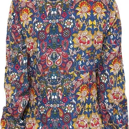 harpa Casual Regular Sleeves Printed Women Blue Top image 3